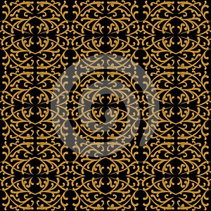 Linear pattern in baroque and rococo style