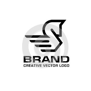 Linear Pegasus logo vector