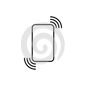 Linear phone icon like call or vibration