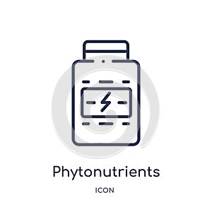 Linear phytonutrients icon from Gym and fitness outline collection. Thin line phytonutrients icon isolated on white background.