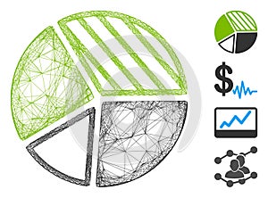 Linear Pie Chart Vector Mesh