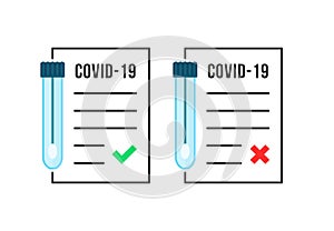 linear positive and negative covid-19 tests