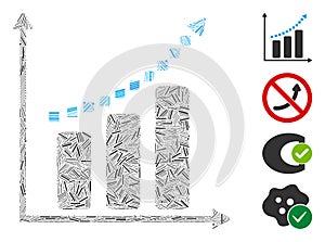 Linear Positive Trend Icon Vector Collage