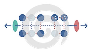 Linear Process Workflow and Step-by-Step Diagram Icon, vector design Generative AI