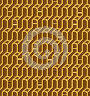 Linear seamless geometric pattern. Decorative network background. Wickerwork