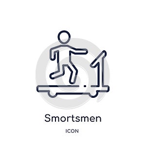 Linear smortsmen icon from Humans outline collection. Thin line smortsmen icon isolated on white background. smortsmen trendy