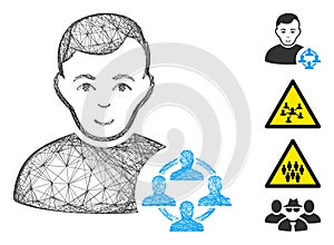 Linear Social Networker Vector Mesh