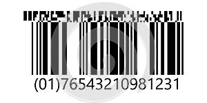 Linear vector bar code template. Barcode pattern.