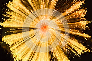 Linear Starburst in Gold and Black