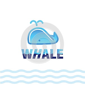 Linear stylized drawing of whale