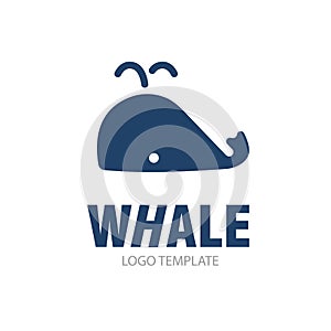 Linear stylized drawing of whale