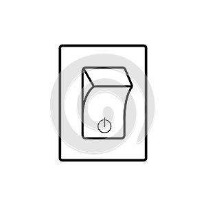 Linear switch off icon. Flat style vector icon