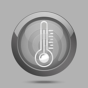 Linear thermometer icon with scale