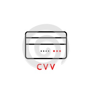 Linear thin line credit card with cvv