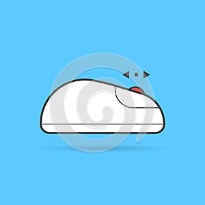 Linear up and down scroll white computer mouse icon