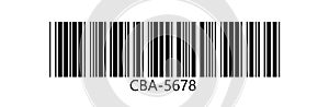 Linear vector bar code template. Barcode pattern.