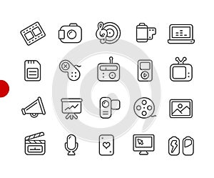 Multimedia Icons // Red Point Series