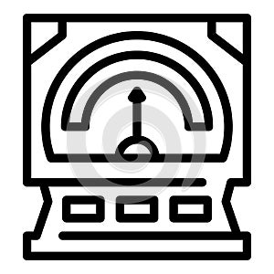 Linear voltage regulator icon, outline style