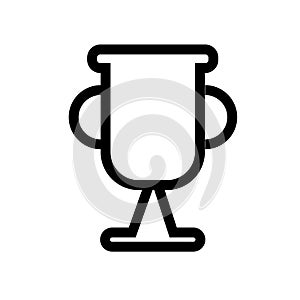 Linear winner trophy cup icon