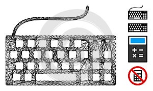 Linear Wired Keyboard Vector Mesh