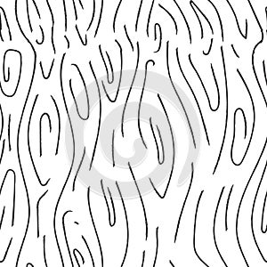 Linear wooden pattern. Different seamless textures made in hand drawn pencil style.