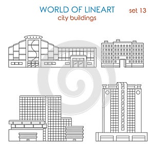 Lineart architecture city modern public municipal building mall photo