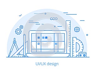 Lineart Flat UI/UX interface design web site