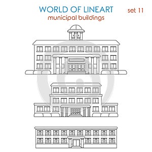 Lineart graphical vector architecture public municipal building