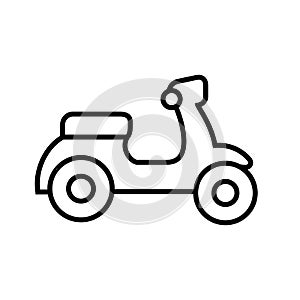 Lineart Style Motorcyle Logo Icon