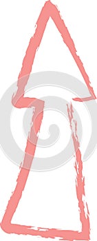 Lined Arrow Crayon Hand Drawn