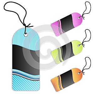 Lined art retail tags