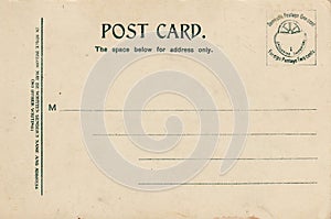 Lined Blank Vintage Postcard photo