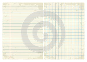 Lined & Graph vintage paper set