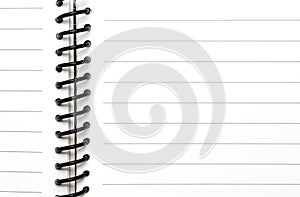 Lined notebook sheet