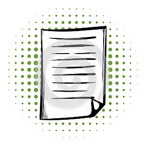 Lined paper comics icon