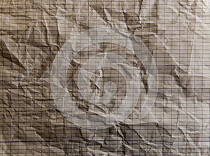 Lined paper crumpled texture - Rectangle squares