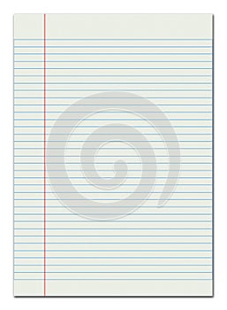 Lined paper red margin
