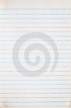 Lined paper - sheet of old blue lined paper