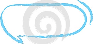 Lined Speech Bubble Crayon Hand Drawn