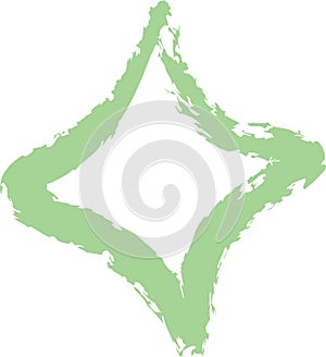 Lined Star Crayon Hand Drawn