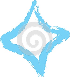 Lined Star Crayon Hand Drawn