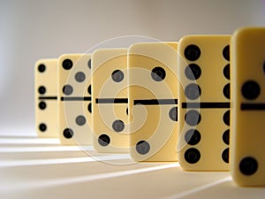 Lined Up Dominos