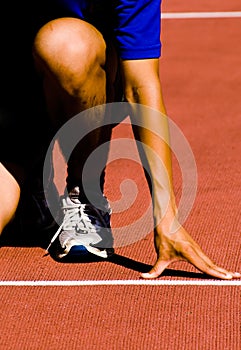 Lined up getting ready for race