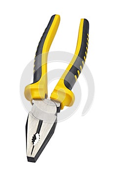 Lineman`s or combination pliers isolated