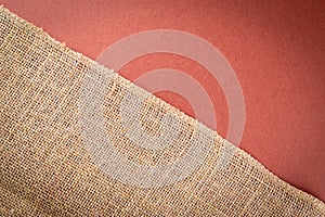 Canvas texture. Linen Natural organic brown Backdrop. Woven Material Beige background