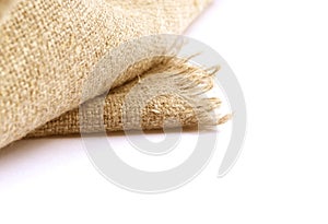 Linen cloth on a white background