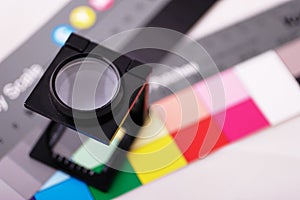 Linen counter on color chart