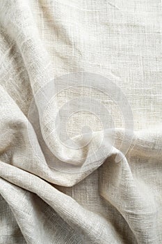 Linen Fabric Texture with White Background
