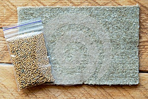 linen Mat for microgreen. growing micro-greens at home. natural base for growing plants