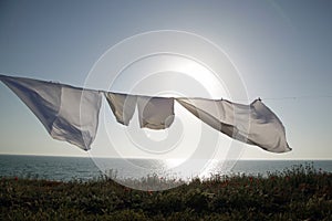 Linens dries in the fresh air